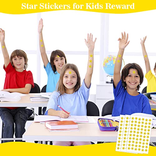 BOEIAC 1800 PCS Gold Star Stickers, 30 Sheets Holographic Gold Star Sticker for Kids Reward, Foil Stars Stickers, Small Mini Stars Sticker for School Planner, Behavior Chart, Classroom Teacher Supplies - Image 4