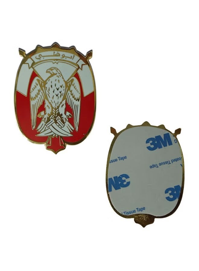 Generic Abu Dhabi 2D Sticker Logo Badge Metal 2 Pcs 