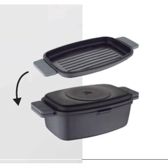 MasterPro By Carlo Cracco  Grill Plate 32X23X3 Cm In DieCast Aluminum With NonStick Coating And SoftTouch Handles - Image 5