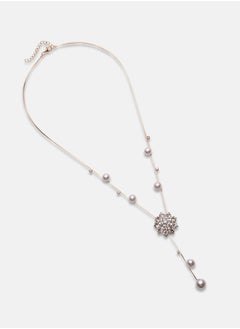 Floral Drop Negligee Necklace - Chalice Silver - pzsku/Z592E966266BA59B9F178Z/45/_/1731915755/859f1ff3-ef5d-42e3-9881-4e42f294850e