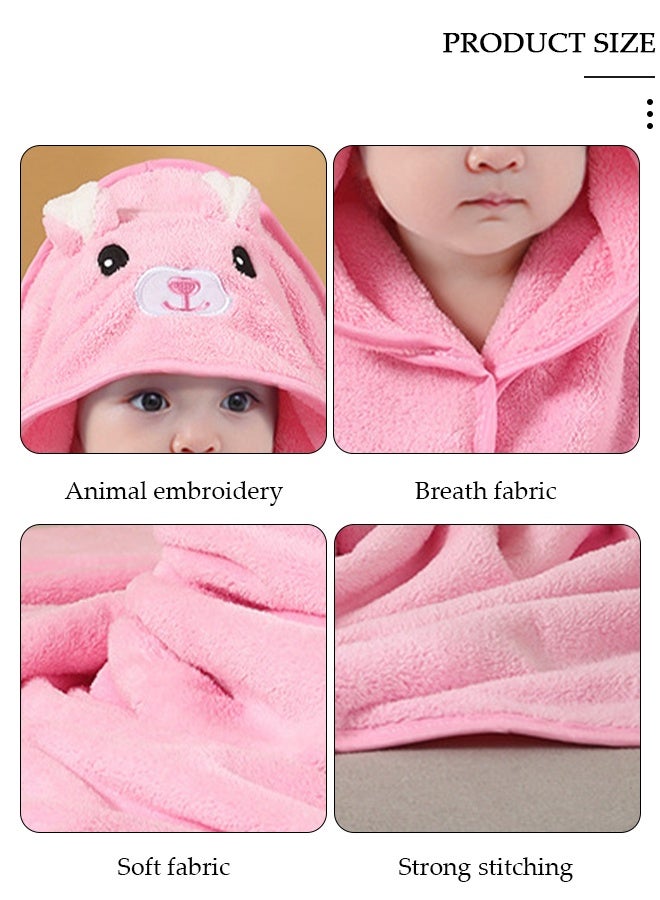 DUNISO Baby Bath Towels Newborn Hooded Baby Towel Ultra Absorbent and Soft Cotton Hooded Washcloth for Baby Toddler Infant Unisex Hooded Baby Bath Towel - Image 5