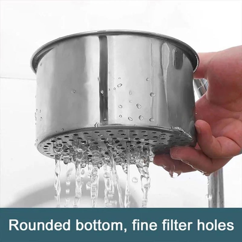 KNEWTEN Steel Swan Sink Strainer Basket Stainless Steel Draining Basket for Sink MultiFunctional Drain Basket Quick Drain Kitchen Tools Hanging Filtering Draining Rack for Sink Food Pack of 1 - Image 5
