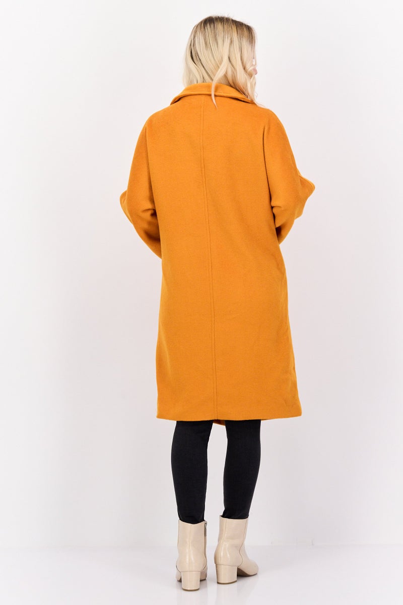 VERO MODA معطف ترينش صلب للنساء، برتقالي - Image 4