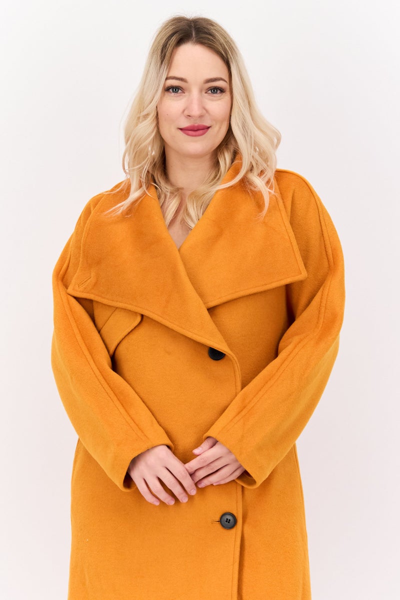 VERO MODA معطف ترينش صلب للنساء، برتقالي - Image 2