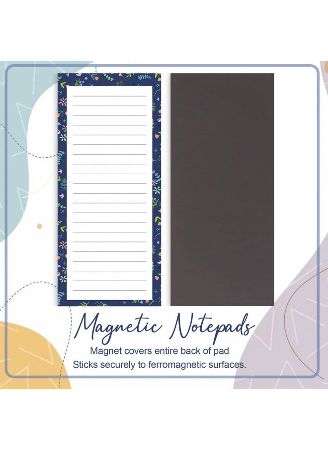 Joyberg - Joyberg Magnetic Notepads for Refrigerator - Flower Design, 50 Sheets Per Pad, 4 Pack Memo Pads for Grocery Lists and To-Dos - Image 1