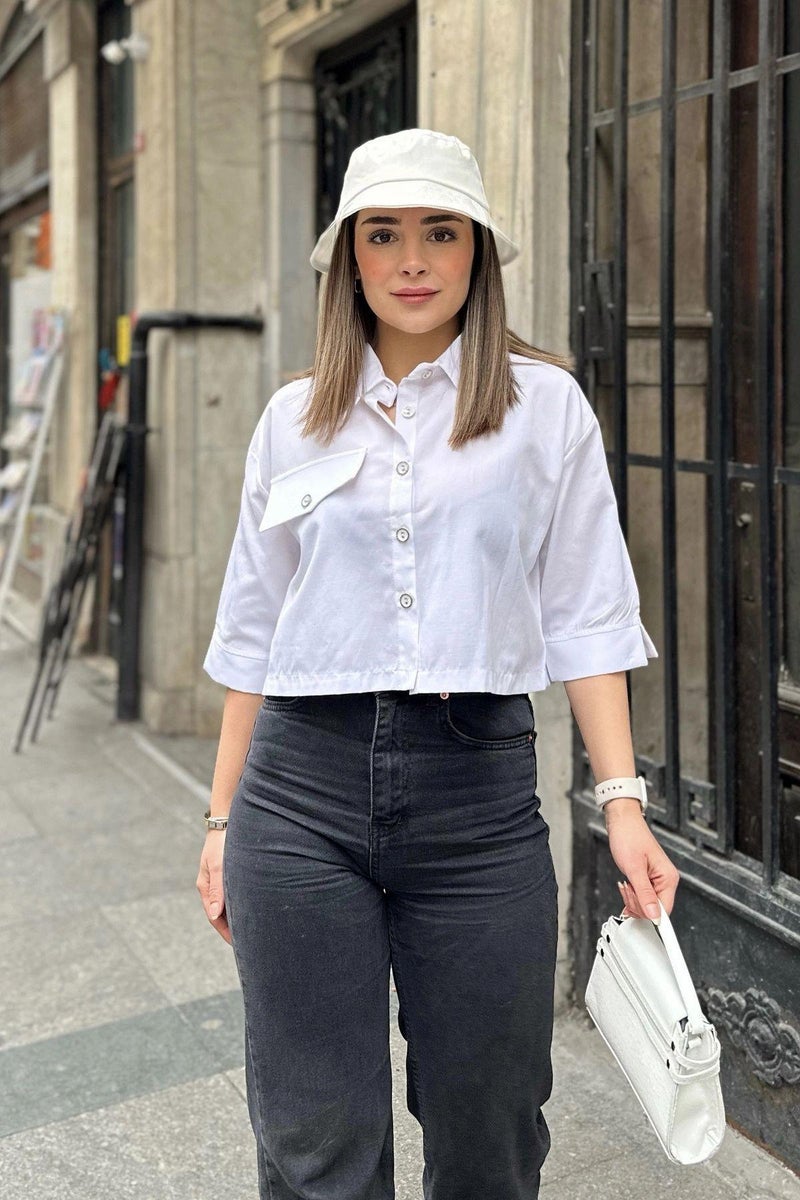 Weshaya قميص نسائي أبيض - Image 4