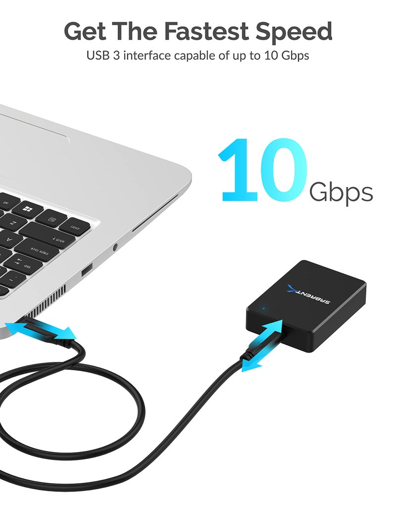 SABRENT CFexpress Type B Card Reader with USB 3.2 10Gbps (CR-CFER) - Image 5