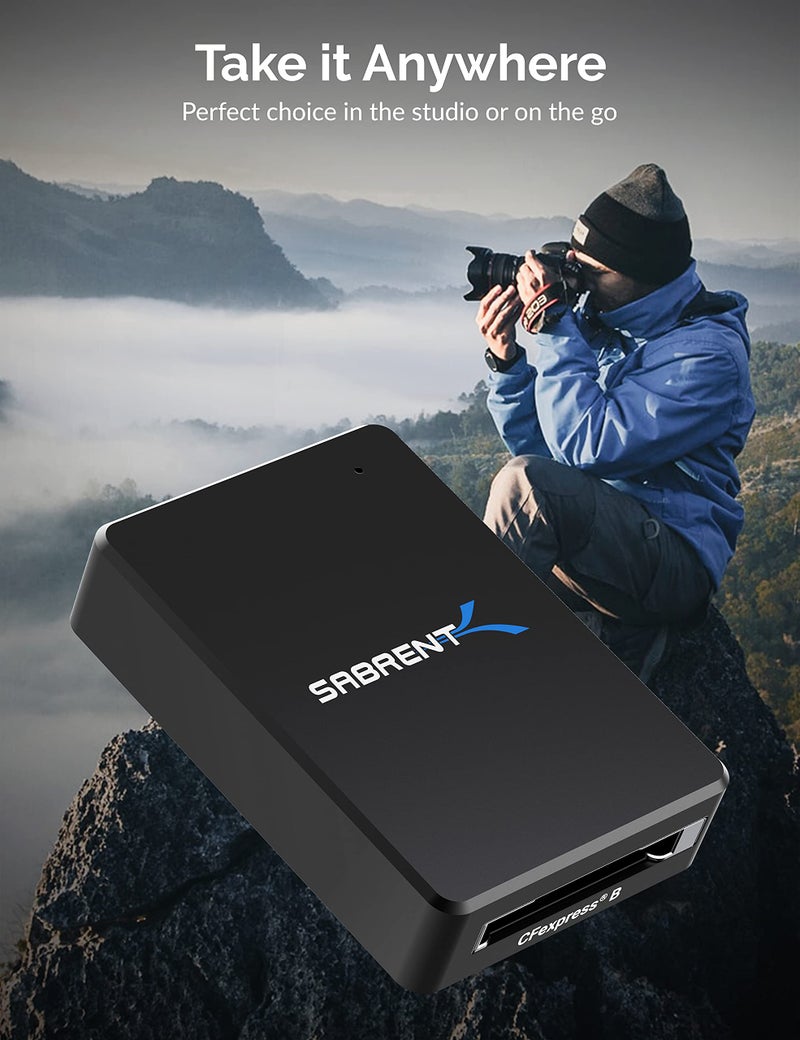 SABRENT CFexpress Type B Card Reader with USB 3.2 10Gbps (CR-CFER) - Image 2