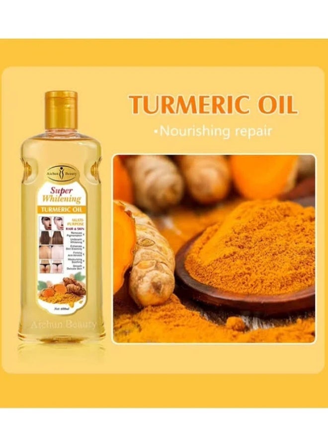Aichun beauty Super Whitening Turmeric Oil Multi Purpose Hair and Skin 600ML - Image 1