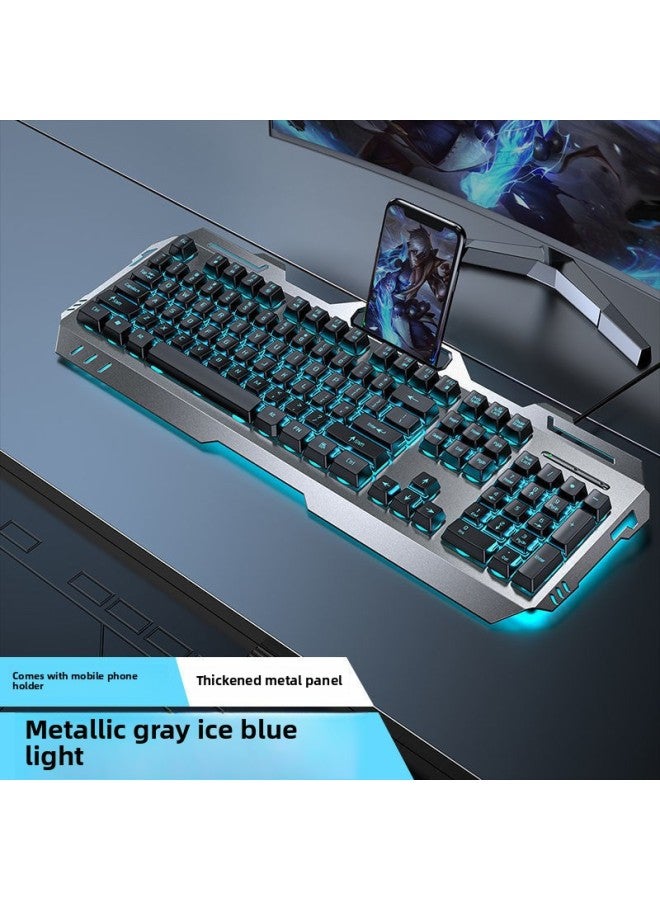 Forerunner Mechanical Keyboard And Mouse Set Game E-Sports Luminous Computer Notebook Office Silent Wholesale