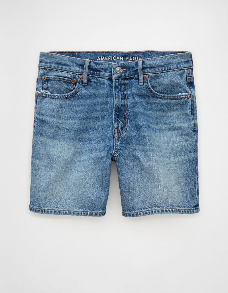American Eagle AE Strigid Super High-Waisted Relaxed Denim Short - Image 4