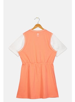 Adidas Adidas x Disney Kids Girl Sportswear Fit Outdoor Dress, Dark Peach/ White  - Image 2