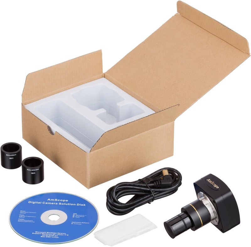 AmScope MU1000CK 10MP USB20 Microscope Digital Camera Plus Calibration Kit