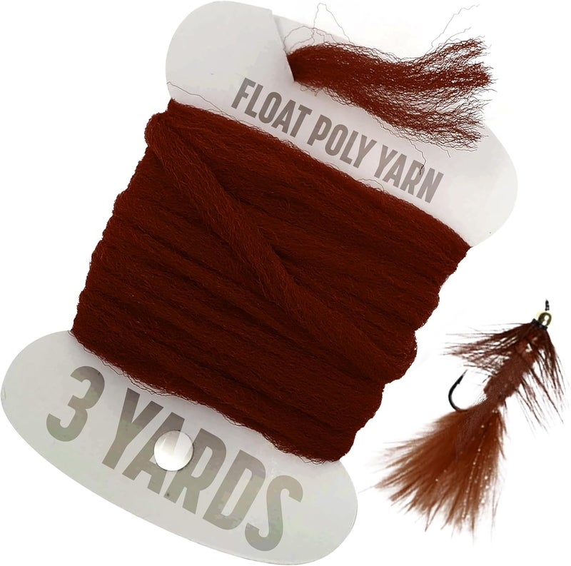 Creative Angler Float Poly Yarn - Professional Synthetic Fly Tying Material - Lightweight & Moisture-Resistant - Perfect for Dry Flies & Strike Indicators (3 Yards) - Image 1
