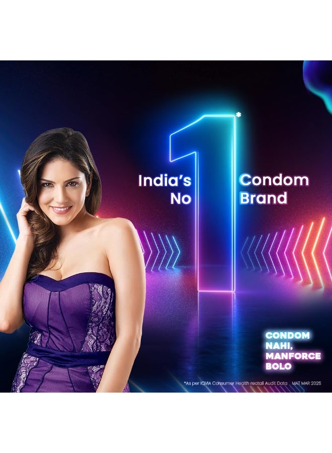 Manforce واقيات ذكرية مانفورس إكسترا باشون فائقة الرقة لتأخير القذف بدون نكهة، 10 قطع - Image 2