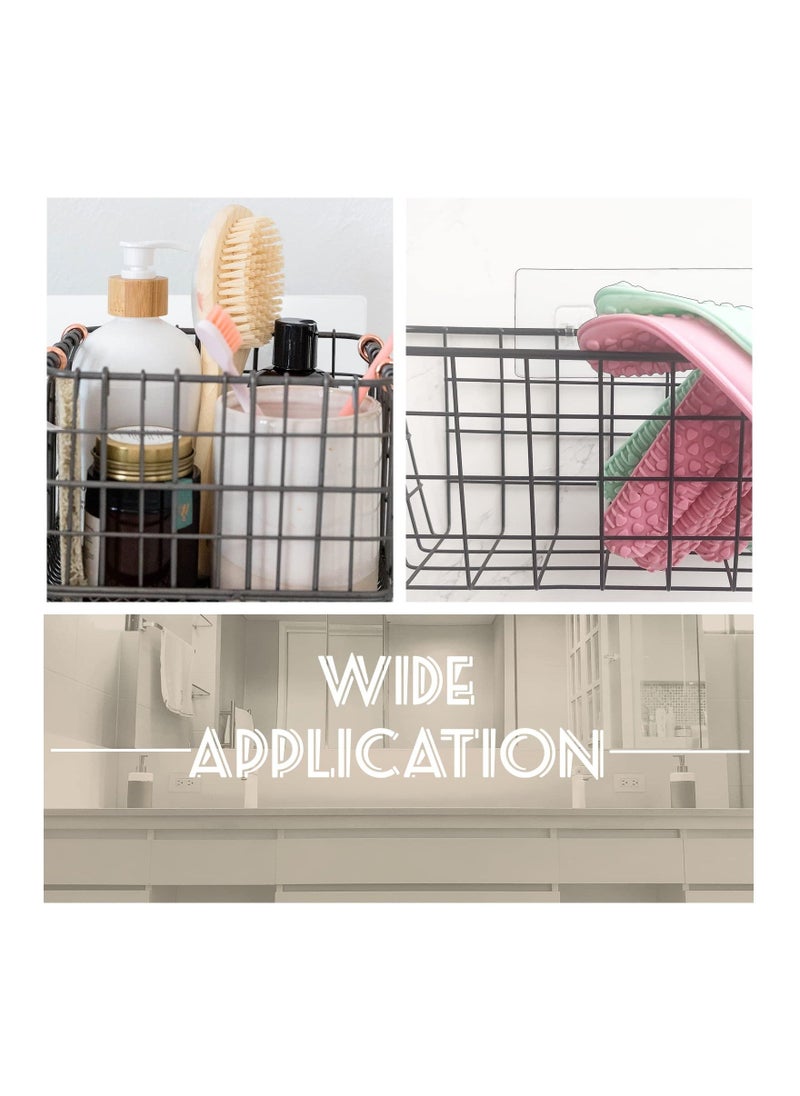 12 Adhesive Shower Caddy Hooks for Bathroom Organizer, Replacement Stickers for Shelves and Racks, Easy to Install  - Image 4