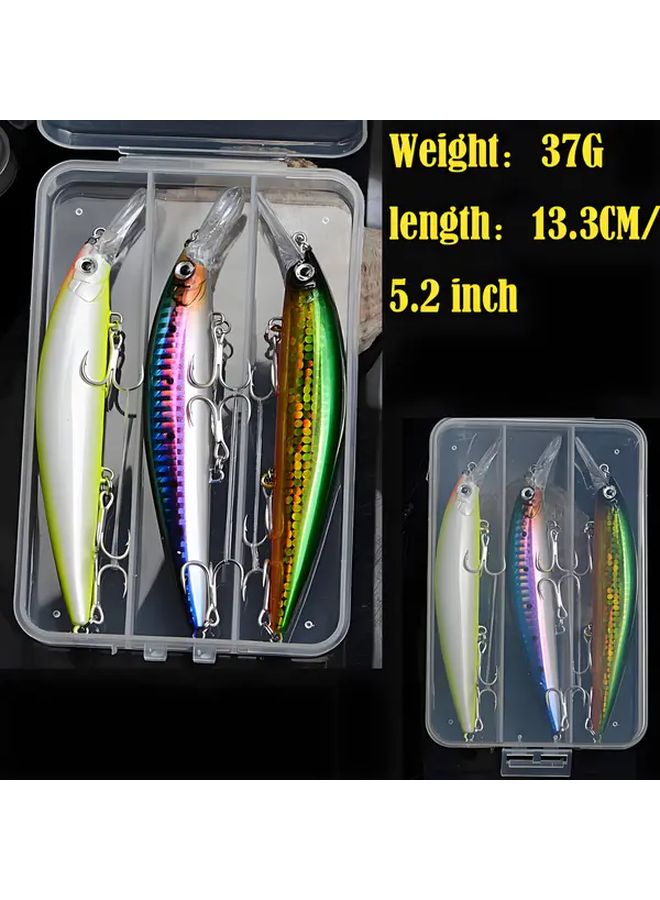 Sinking Fishing Lure Minnow Hard Bait 30G 3PCS Long Distance Casting - Image 2