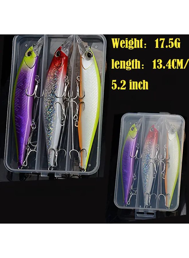 Sinking Fishing Lure Minnow Hard Bait 30G 3PCS Long Distance Casting - Image 5