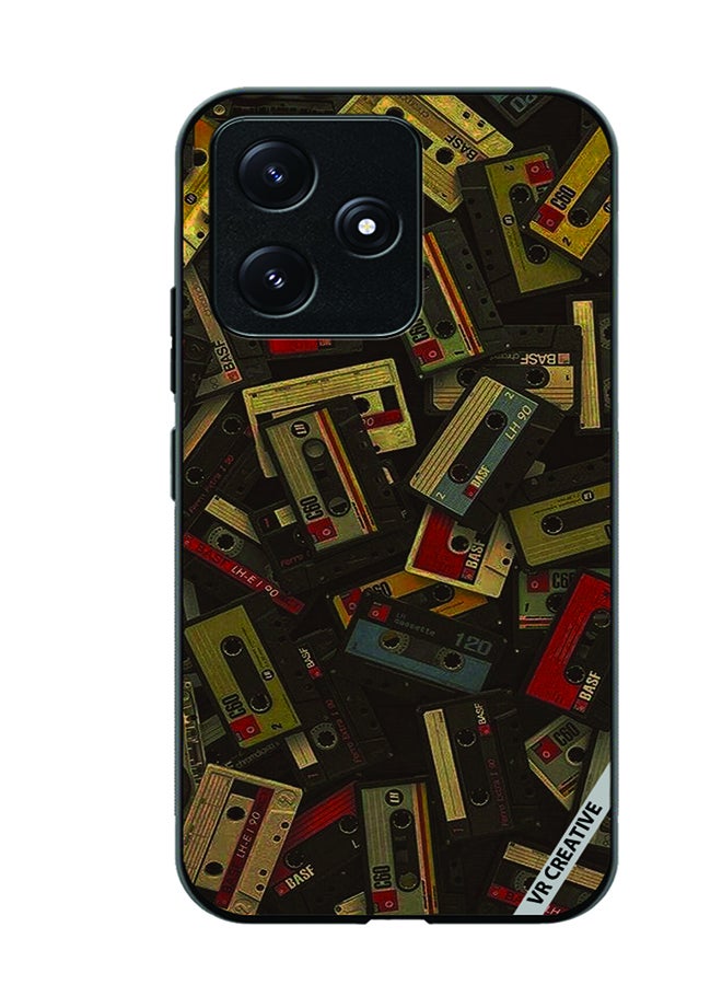 VR CREATIVE Protective Case Cover For Xiaomi Poco M6 Pro 5G Music Carrds Design Multicolour - Image 1