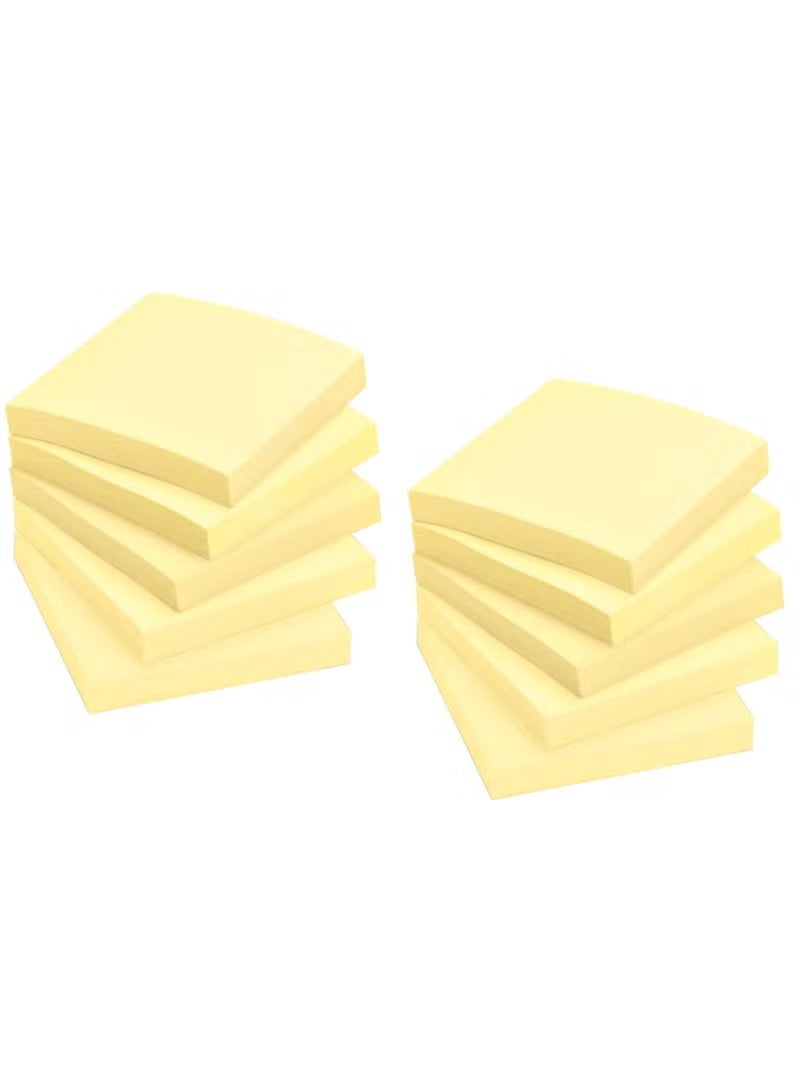 3M 12-Pad Sticky Notes 3x3 Inch Size Yellow - Image 2