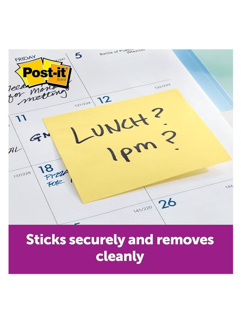 3M 12-Pad Sticky Notes 3x3 Inch Size Yellow - Image 3