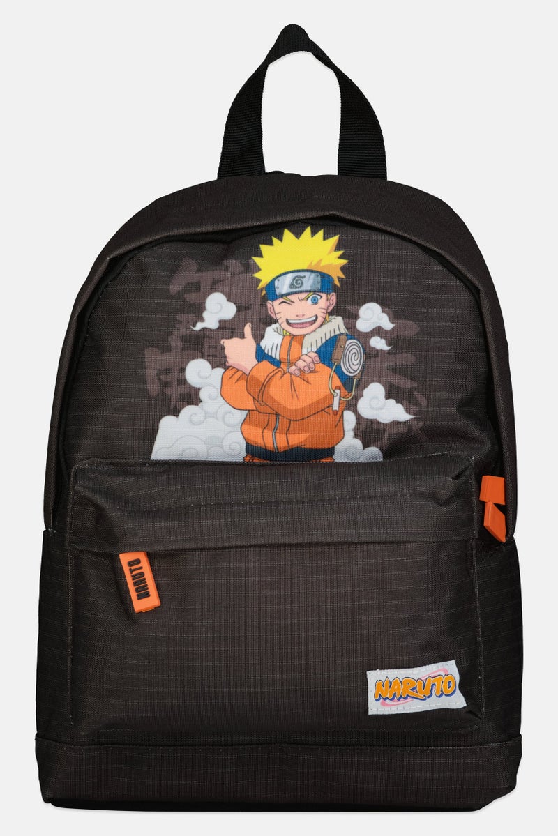 Naruto Kids Boy Graphic Print Backpack, Dark Brown - Image 1