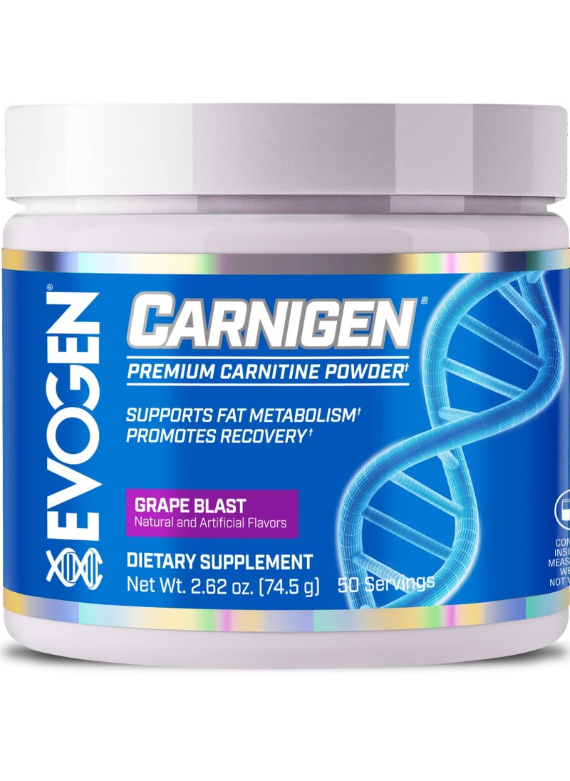Evogen Nutrition - Carnigen L-Carnitine Fat Burner Complex Grape 50 Servings 74.5g - Image 1