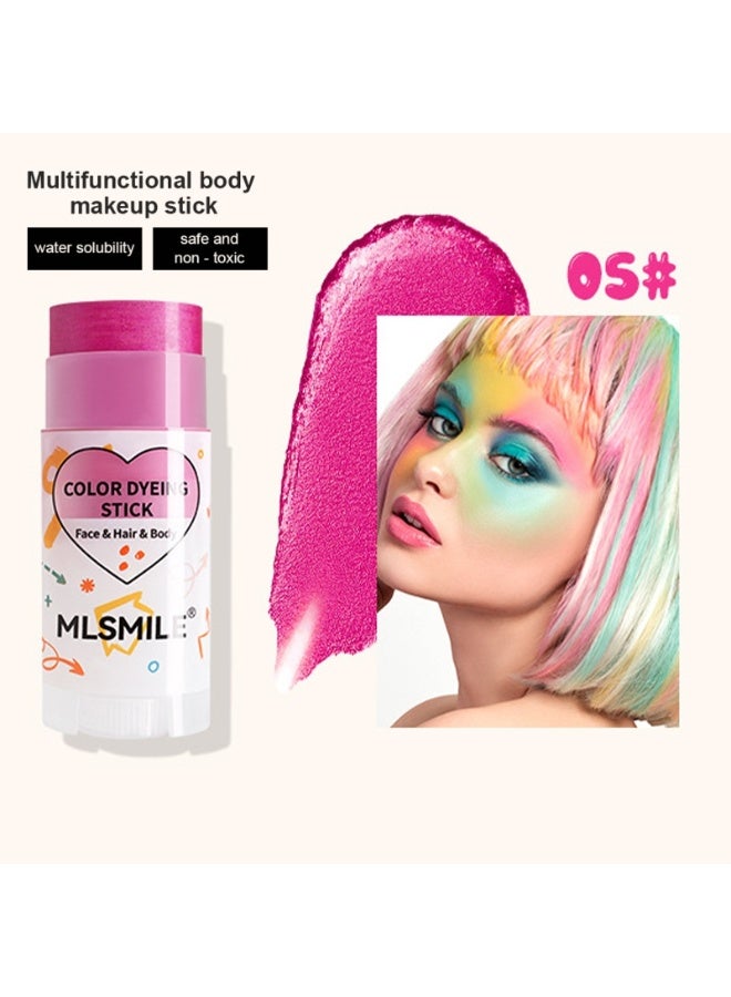MLSMILE Temporary Hair Color Dye Stick, Washable Hair Chalk, Multifunctional Face & Body Makeup Crayon, Gentle Non-Toxic Formula for Party, Cosplay & Daily DIY Hairstyle - Image 1