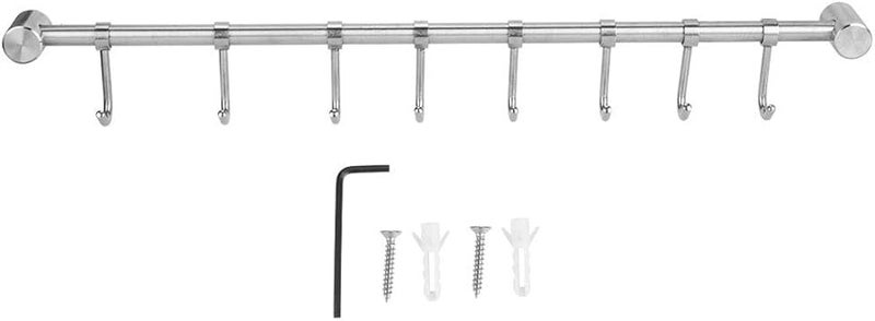 Stainless Steel Wall Mounted Coat Rack For Kitchen Bathroom Space Saving - Image 2