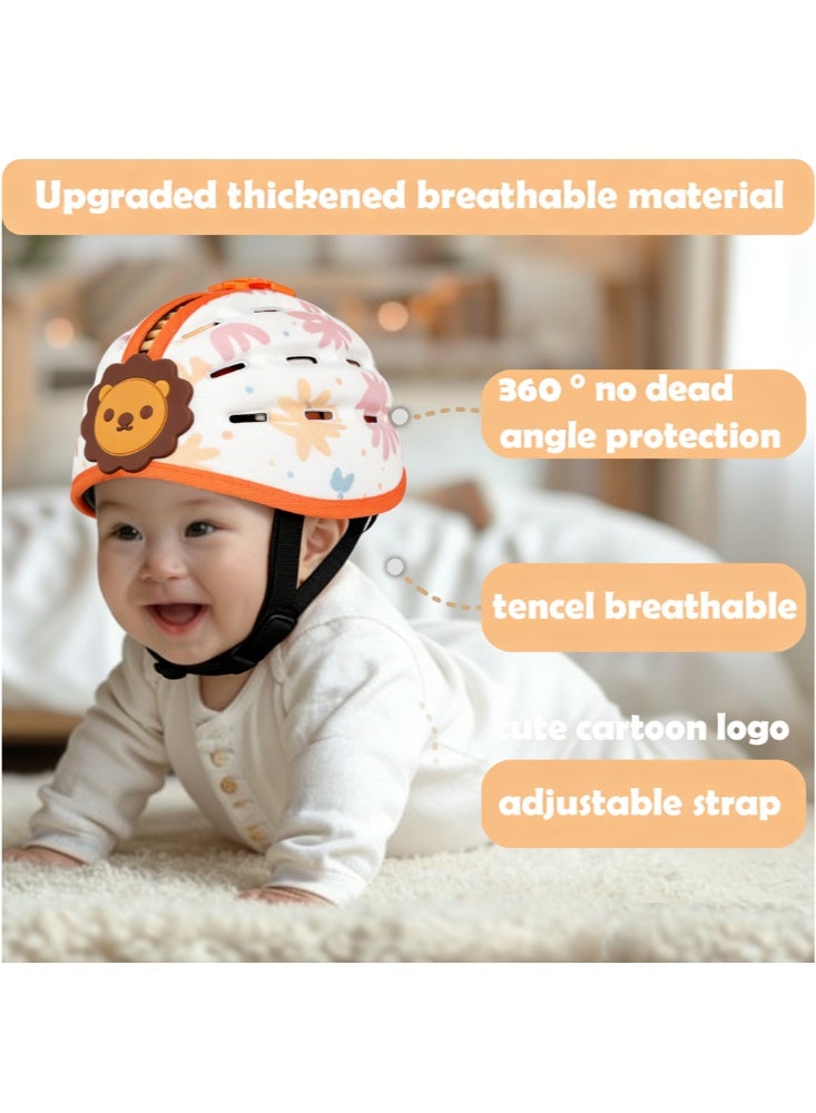 Baby Helmet for Crawing Walking,Soft Infant Safety Helmet,Baby Helmet 1-2 Years for Anti-Fall Head Protector,Adjustable, Breathable - Image 2