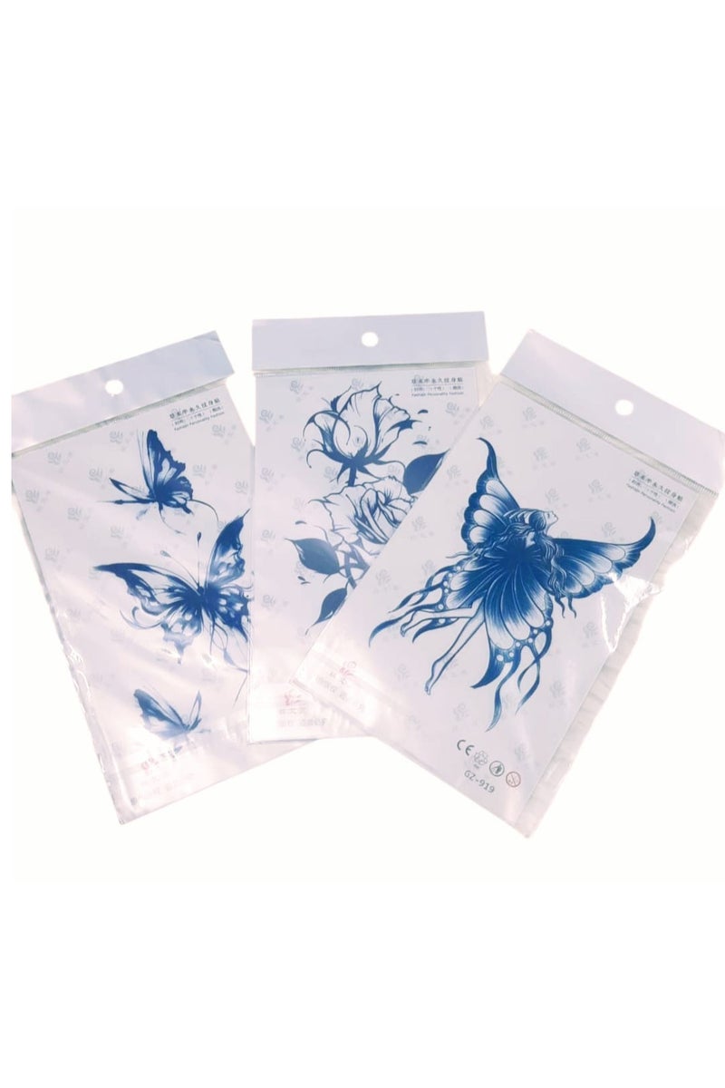 تاتو سحرى بديل الوشم مقاوم للماء  3 رسومات اشكال مختلفه - Image 1