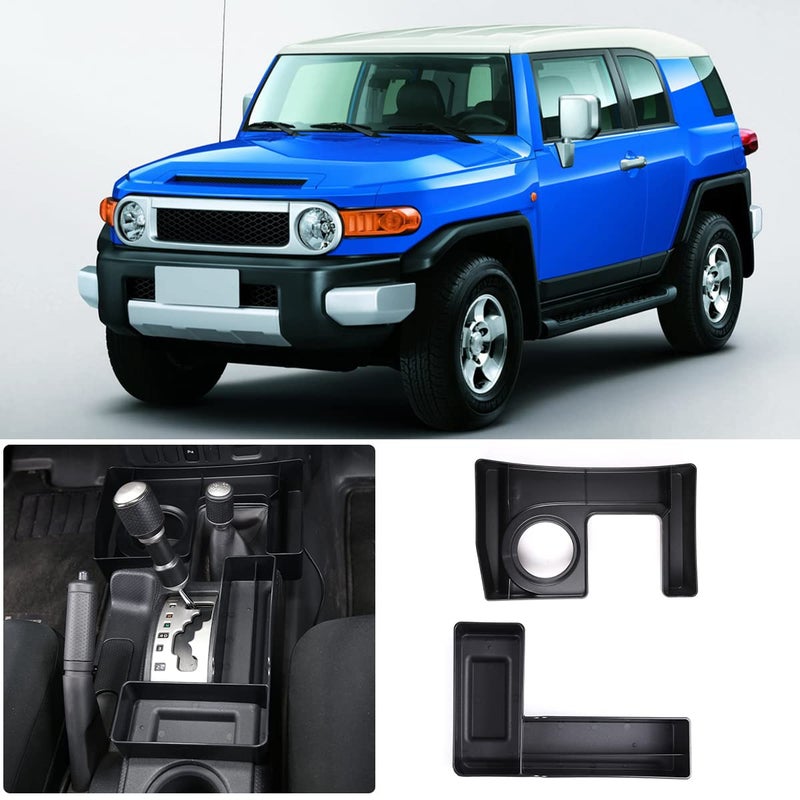 for Toyota FJ Cruiser 20072021 car Center Console Side Outlet Storage Bag Trunk Storage Box Central Control Gear LU Shaped Storage Box