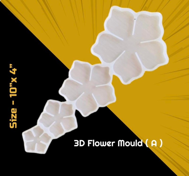 IRIKA Pack of 4 Pearl Pigment Set White Pink Special Gold Black 20g Each Free 3D Flower Silicone Mold Resin Art NonToxic Made in India Easy to Use - Image 2