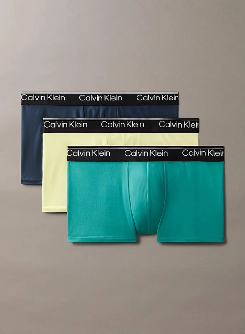 CALVIN KLEIN 3 Pack Low Rise Trunks - Micro Stretch Wicking