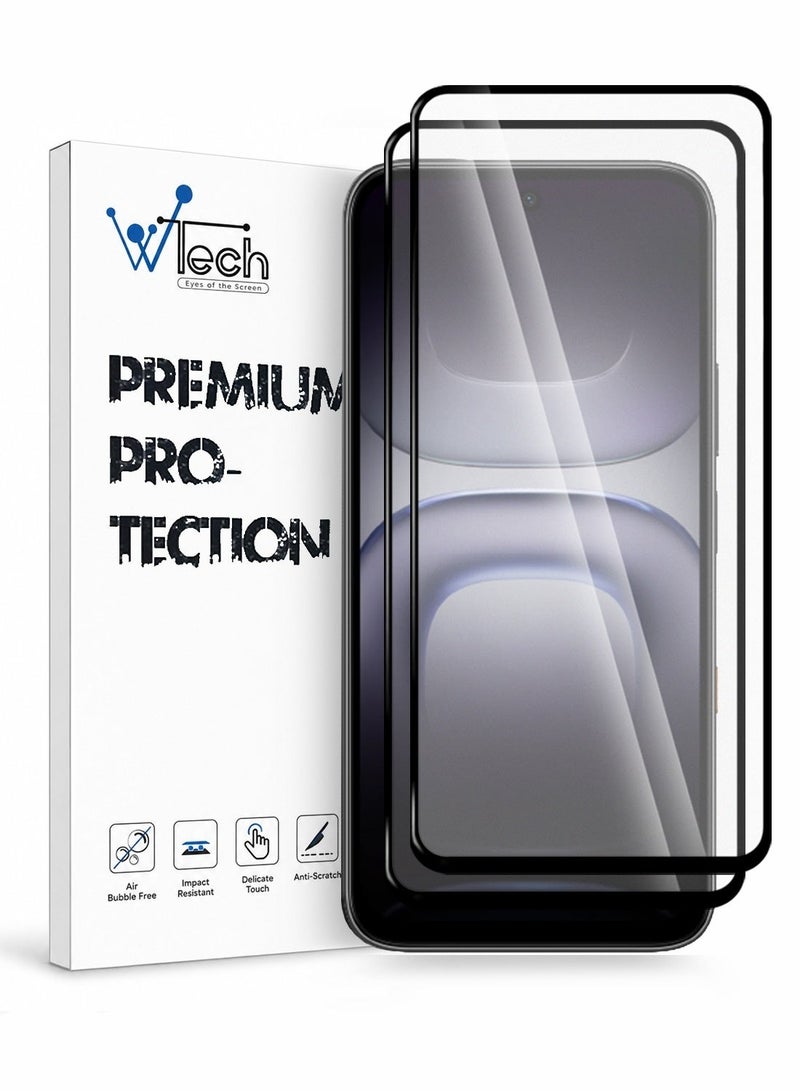 Wtech [2 PACK] Infinix Hot 70 4G 2026 Premium E2E Series 10D Cristal HD Tempered Glass Screen Protector - Clear - Image 1