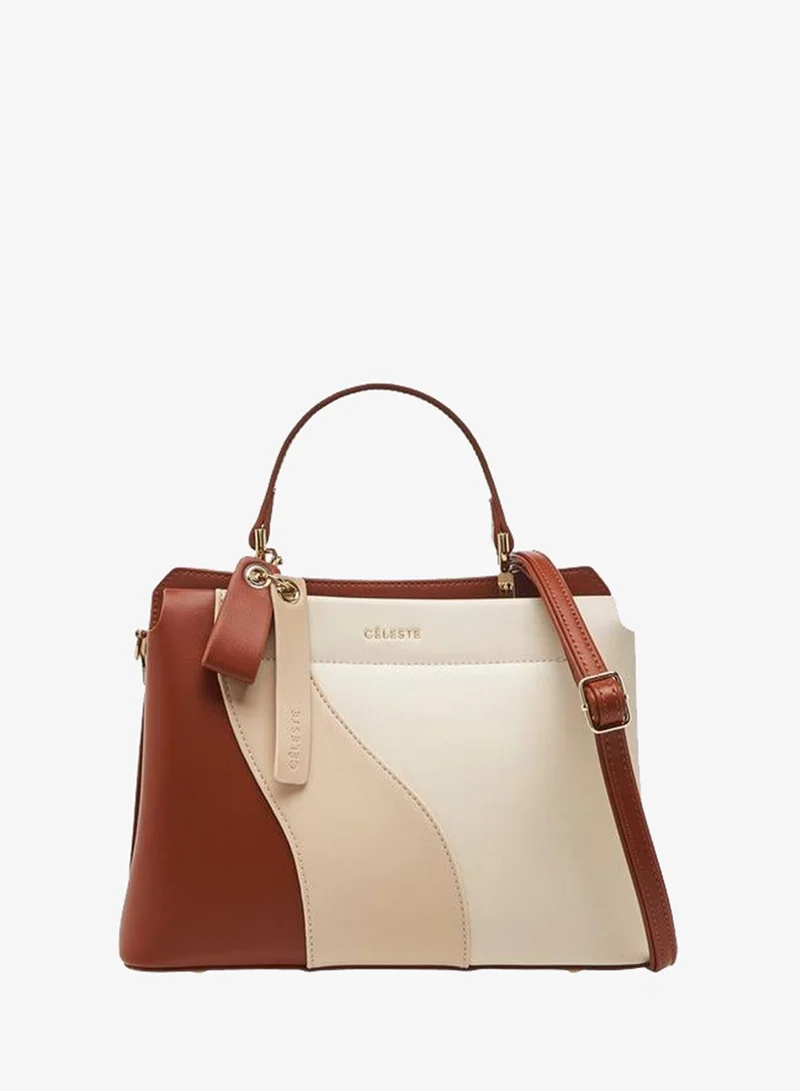 Celeste Colourblock Tote Bag With Detachable Strap