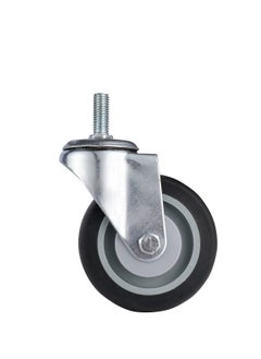 BMB tools 2-Piece 125mm Grey TPR Double Ball Bearing Caster - Swivel - Screw M12x30mm  - Image 2
