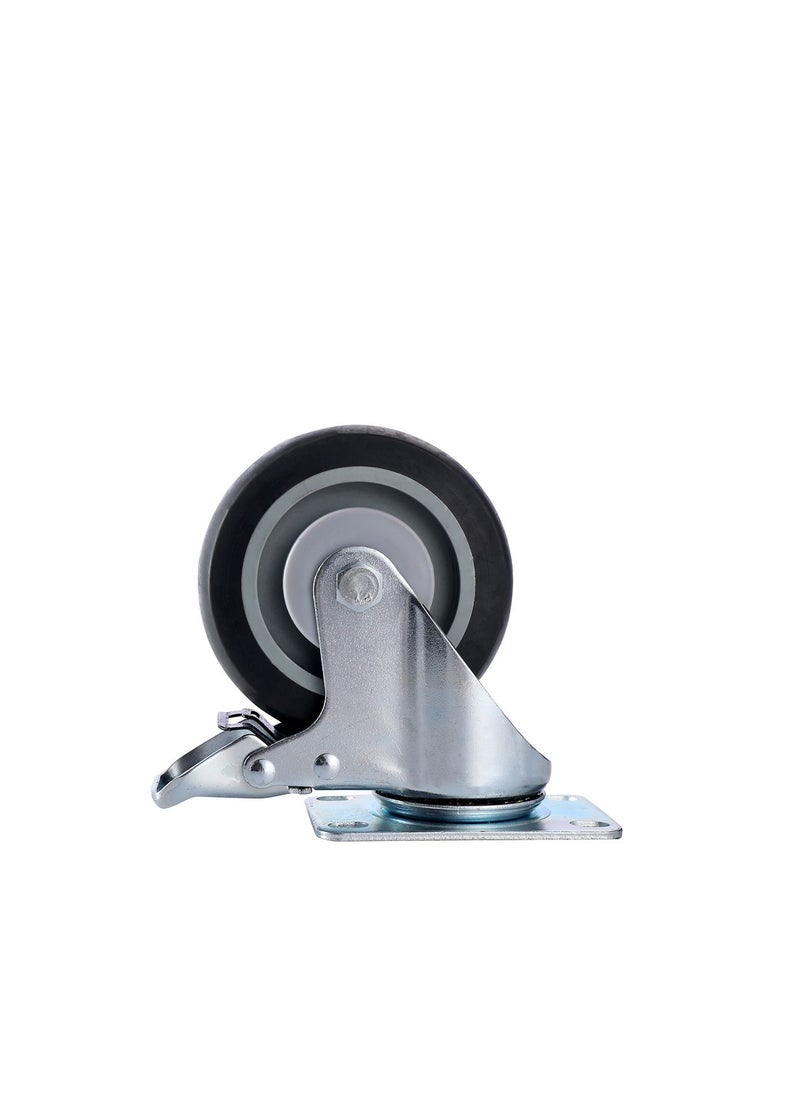 BMB tools 2-Piece 125mm Grey TPR Double Ball Bearing Caster - Swivel - Screw M12x30mm  - Image 3