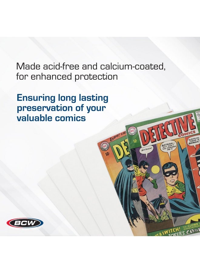 BCW - BCW Silver Age Comic Book Backing Boards | 2 Pack (200 Total) | Acid-Free Comic Book Boards, Magazine Boards, and Comic Boards for Silver Age Comics | Certified Acid-Free, 7"x10.5" - Image 1