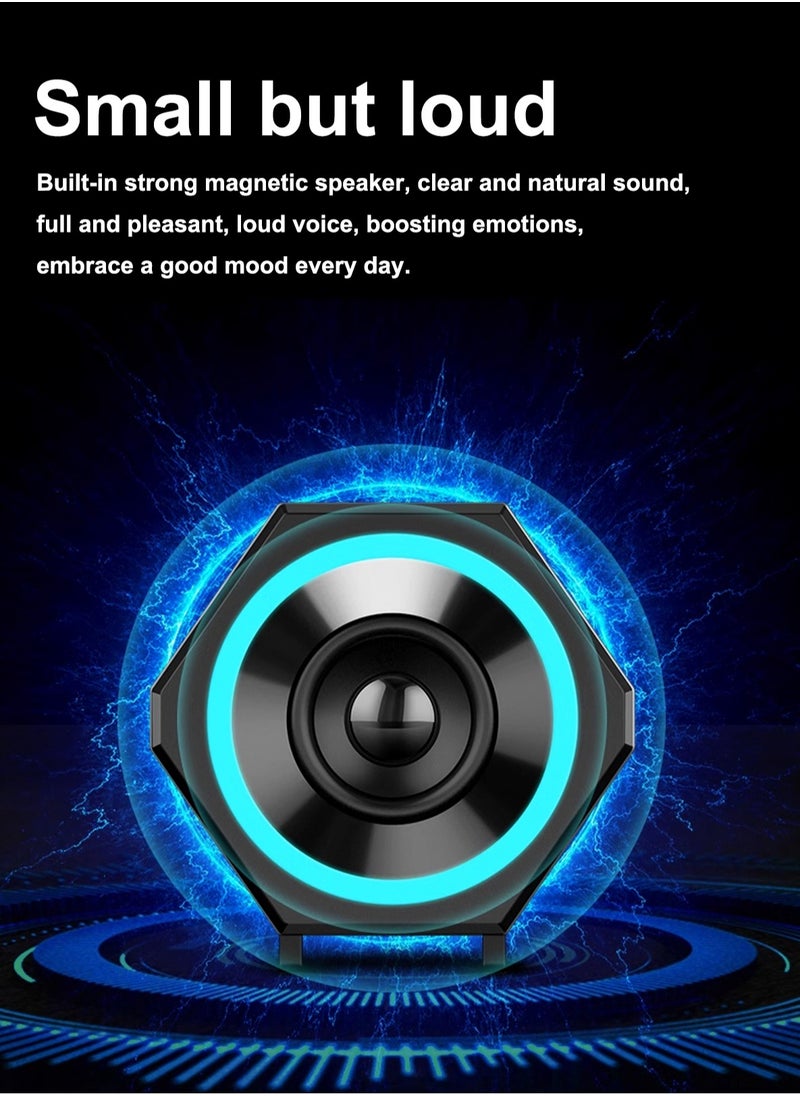 LOOPITYS - PC speaker, USB computer speaker, USB wired subwoofer speaker, computer PC speaker, laptop desktop small audio speaker, USB powered computer stereo speaker for PC, desktop computer, computer, laptop, with surround sound and subwoofer - Image 1