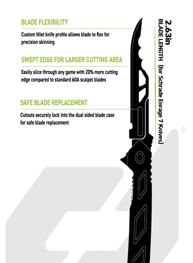 Schrade Enrage 7 Replacement Blades, Clip Point, 6 Pack, Steel, for Hunting, Outdoors, and Everyday Carry - Image 4
