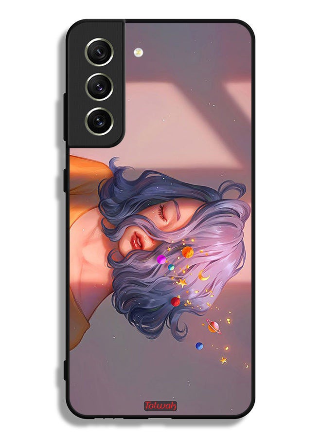 Tolwak غطاء حماية لجهاز سامسونج جالاكسي S21 FE 5G فن الفتاة والفن الفضائي - Image 3