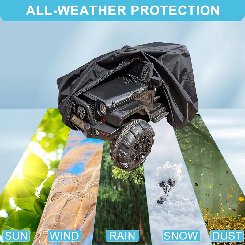 tonhui Large Ride-On Truck Toy Car Cover, Outdoor Cover for Power Wheels, Kids Electric Car Cover Waterproof All Weather Protect Kids Car Toy Vehicles - Universal Fit - Image 5