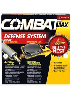 Combat Combat Max Defense System Brand Small Roach Killing Bait & Gel Pack of 12 