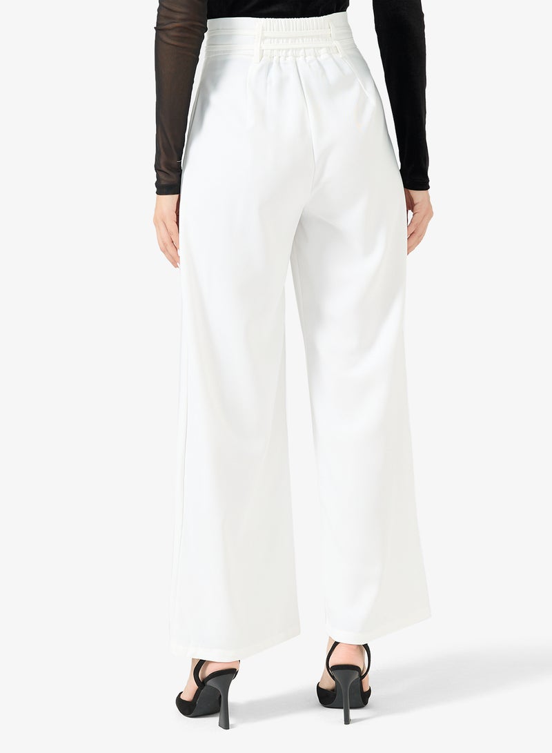 ايلا بنطلون بخصر مرتفع مع تفاصيل ربطة خصر - Image 3