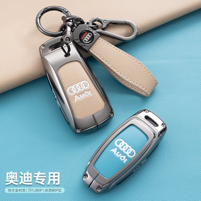 For Audi Key Cover Q5L/A4L/A7/A3 Shell A5/A6L/A8L Protective Buckle Q7 Metal Key Shell Buckle - Image 2