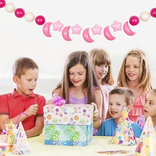GOGOSO Ball Pit Balls Stars Moon Shapes Plastic Pitballs for Toddler Play Tent Baby Photo Props Kids Pool Water Toys Kiddie Pool Party Decor StarsMoons Balls100PCS - Image 5