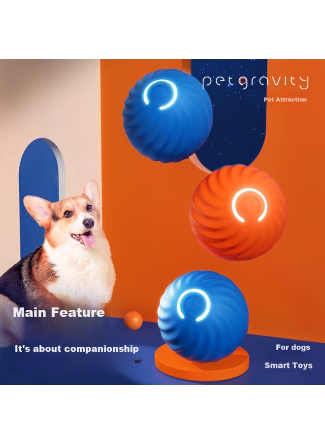 Petgravity Orange Bouncy Ball, Dog Toy, Durable Chew Toy, Automatic Interactive Dog Toy, Self-entertaining Boredom Relief Toy - Image 1