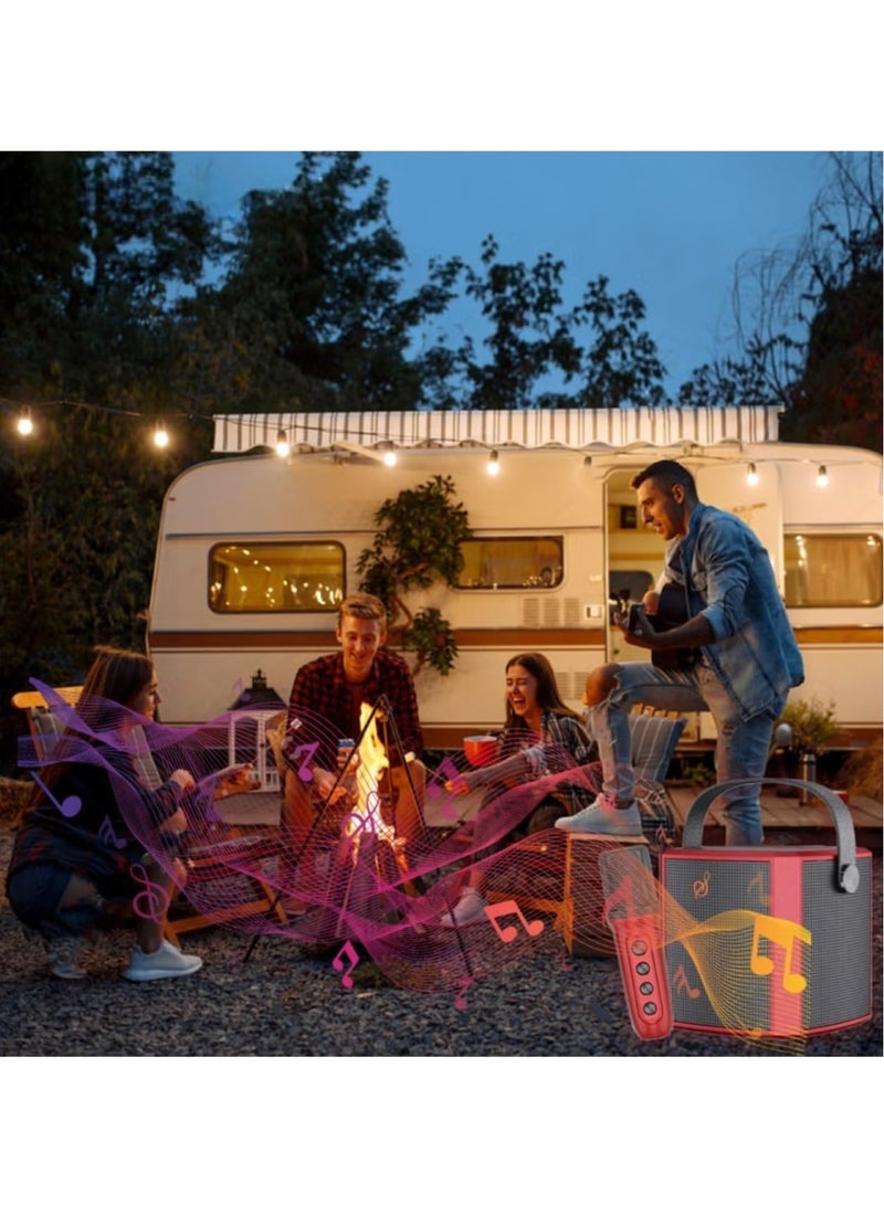 TIGER Portable Bluetooth Karaoke Speaker with Rechargeable Wireless Microphone – Multiple Voice Modes, Type-C Charging, TF Card Support, Perfect for Karaoke Parties, Home Entertainment & Events (Black) - Image 3