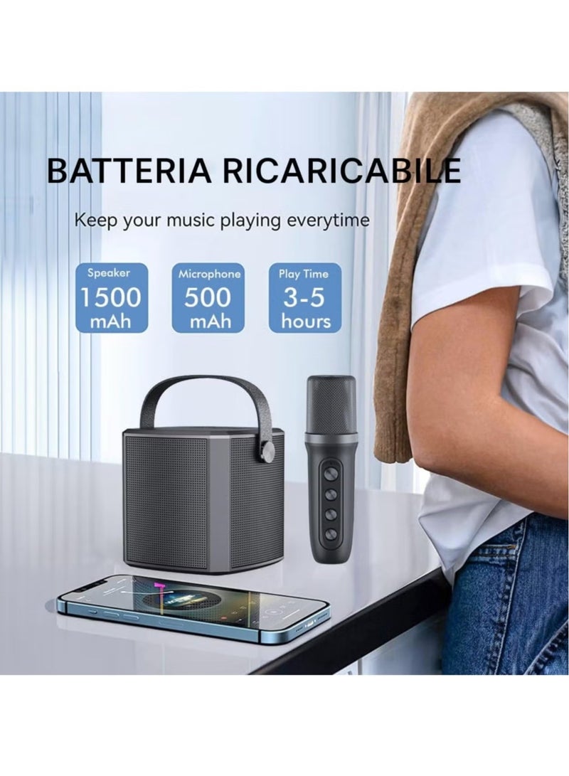 TIGER Portable Bluetooth Karaoke Speaker with Rechargeable Wireless Microphone – Multiple Voice Modes, Type-C Charging, TF Card Support, Perfect for Karaoke Parties, Home Entertainment & Events (Black) - Image 4